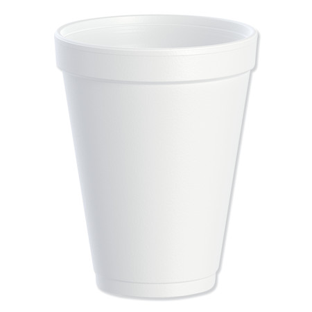 Dart Foam Drink Cups, 12oz, White, PK1000 PK 12J12